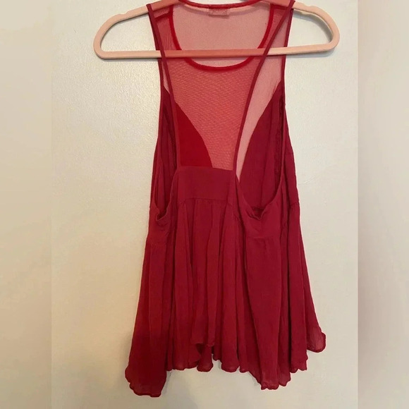 Free People by Intimately Blouse Romantic Mesh Cami 4th of July Summer Boho - Picture 3 of 8